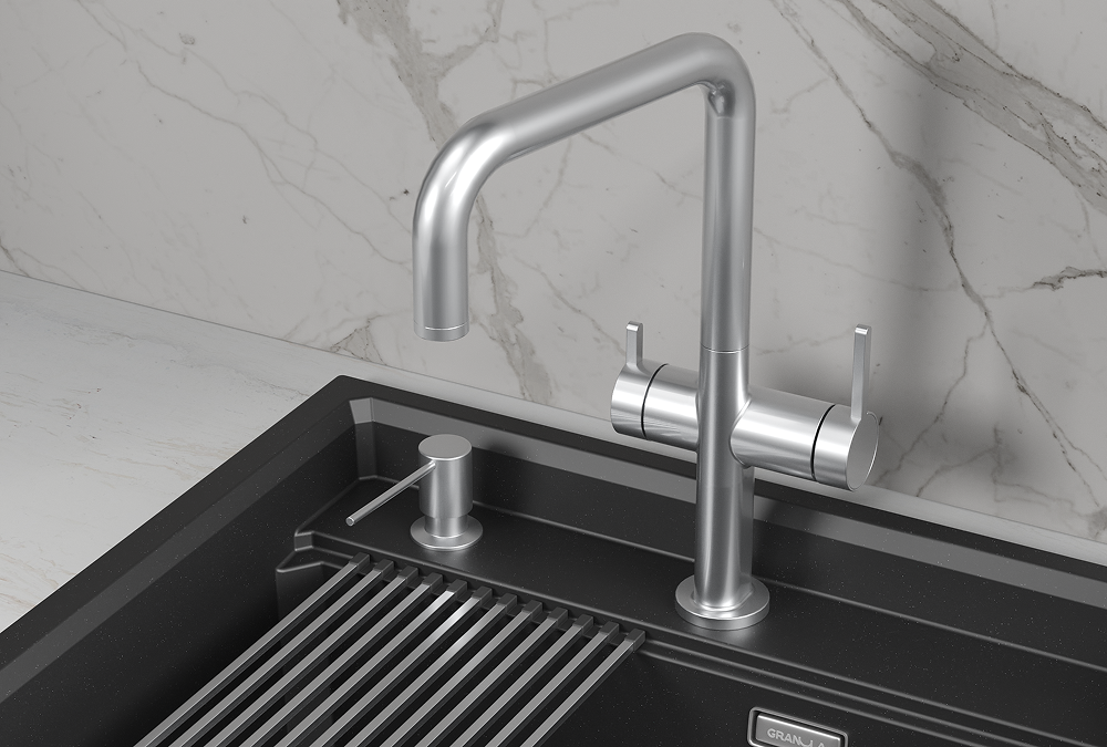 KS-8275, НЕРЖ, СМЕСИТЕЛЬ КУХОННЫЙ KITCHEN SPACE