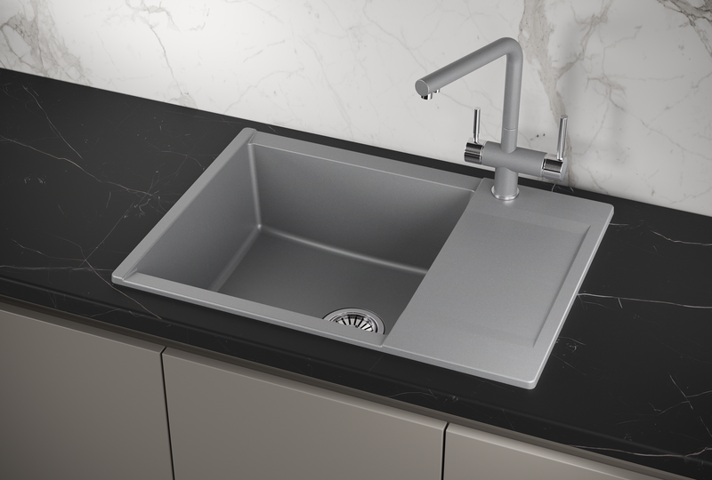 ES-7003, АЛЮМИНИУМ, кухонная мойка, кварц, ESTETICA
