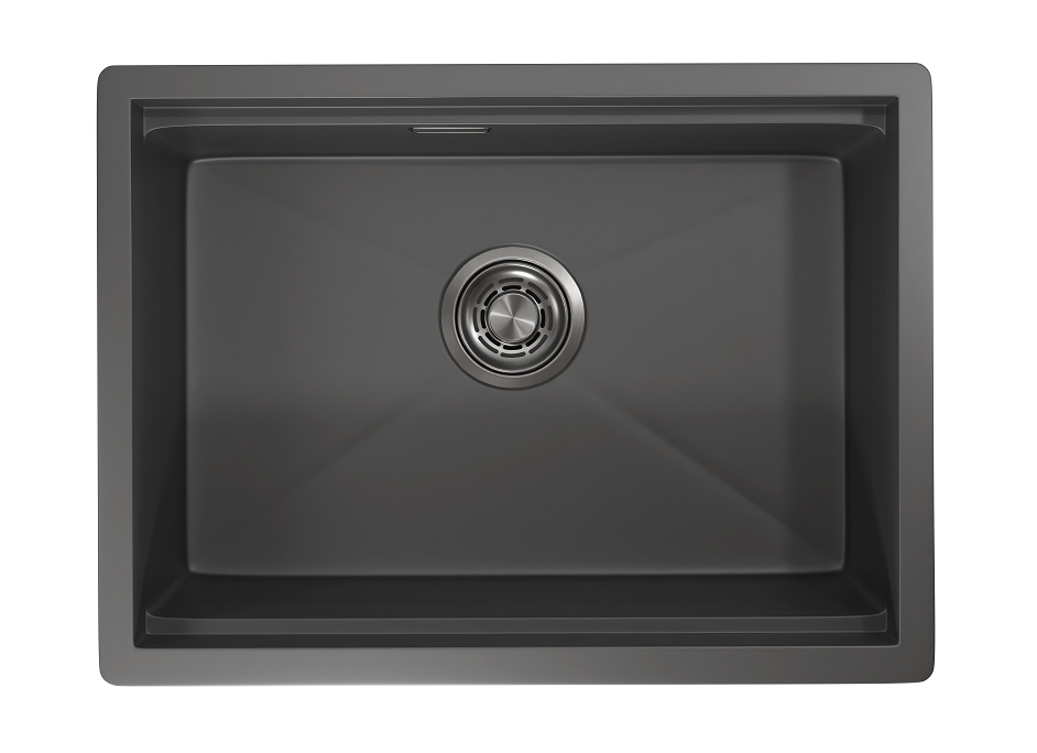 KS-6045U, ГРАФИТ МАТОВЫЙ, стальная кухонная мойка KITCHEN SPACE
