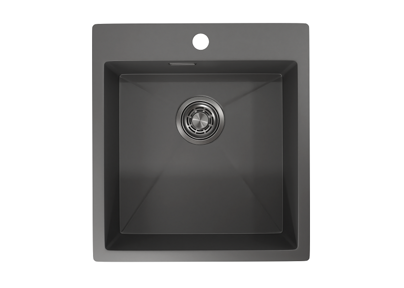 4600, ГРАФИТ МАТОВЫЙ, стальная кухонная мойка